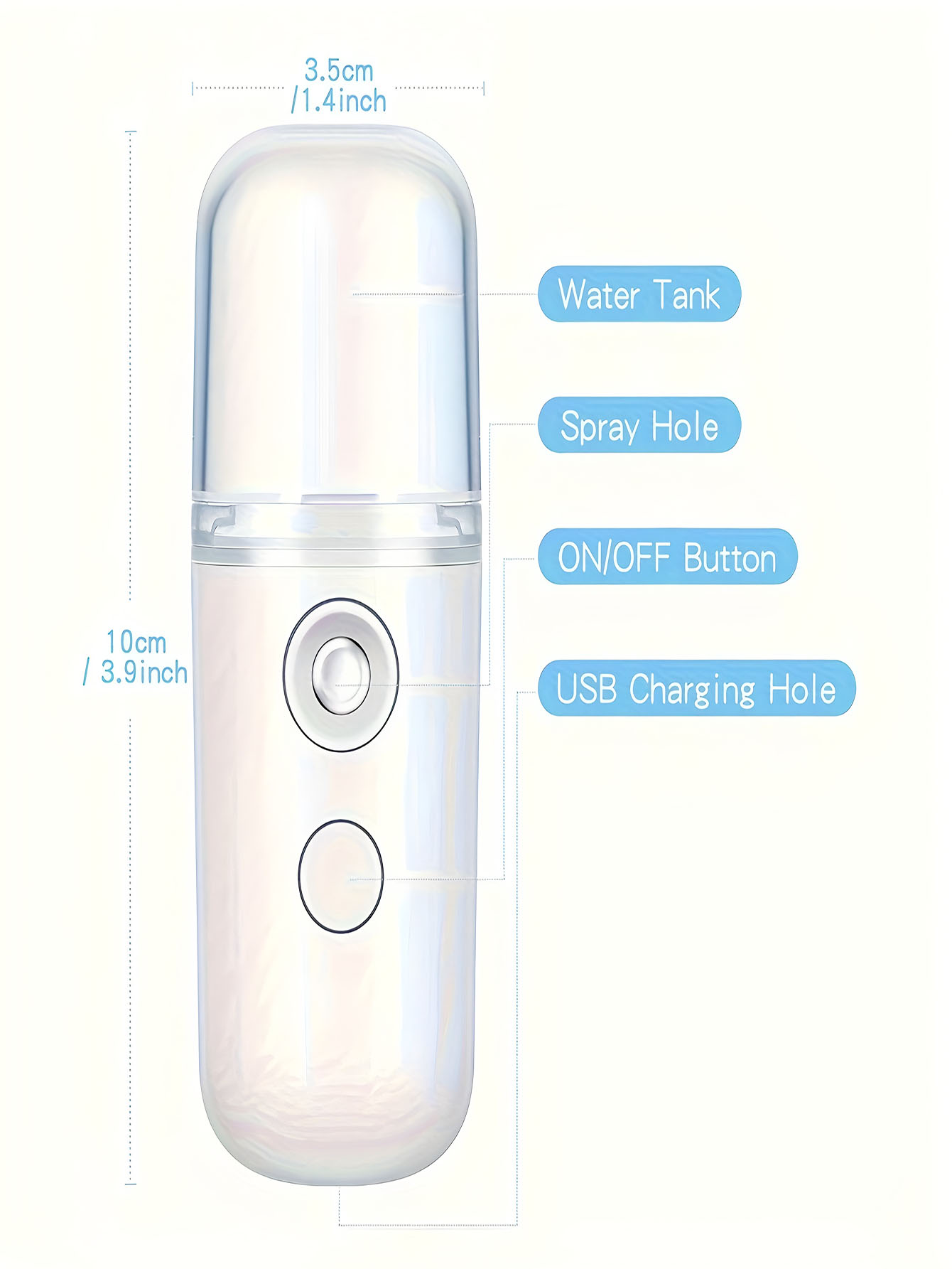 Face Steamer - USB Mist Gezichtssproeier Luchtbevochtiger Oplaadbare Vernevelaar
